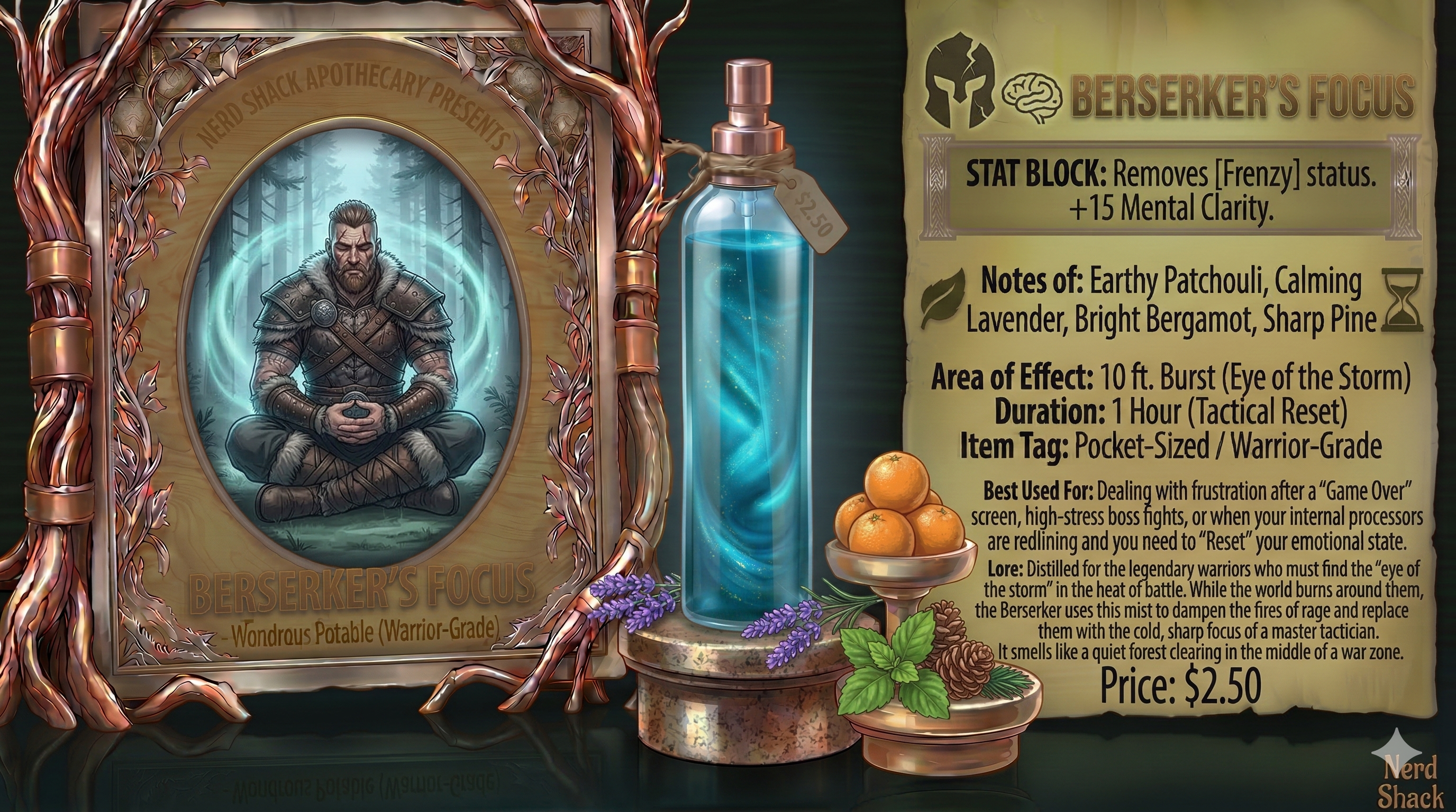 💢 Berserker's Focus (Travel-Sized Room Spray)