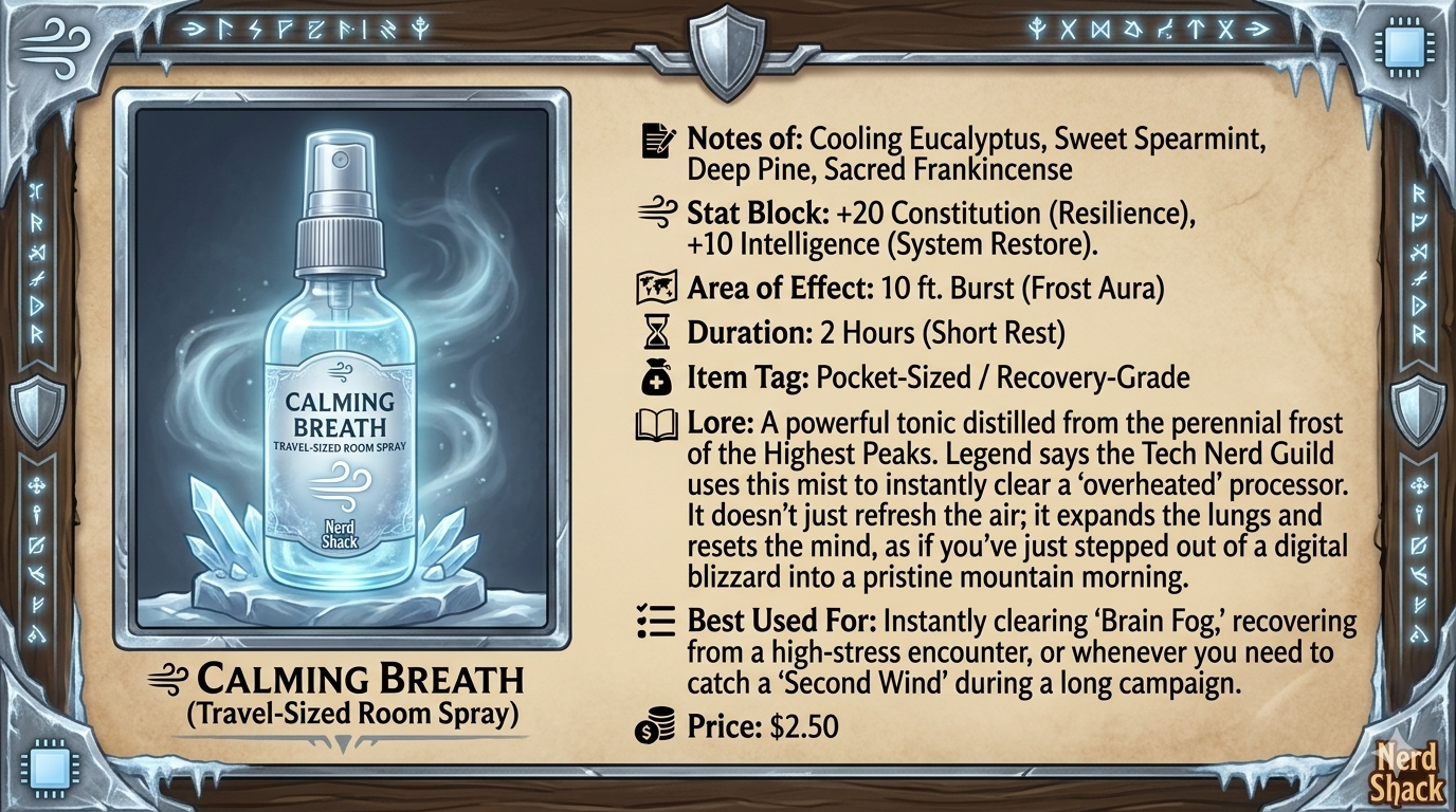 🌬️ Calming Breath (Travel-Sized Room Spray)