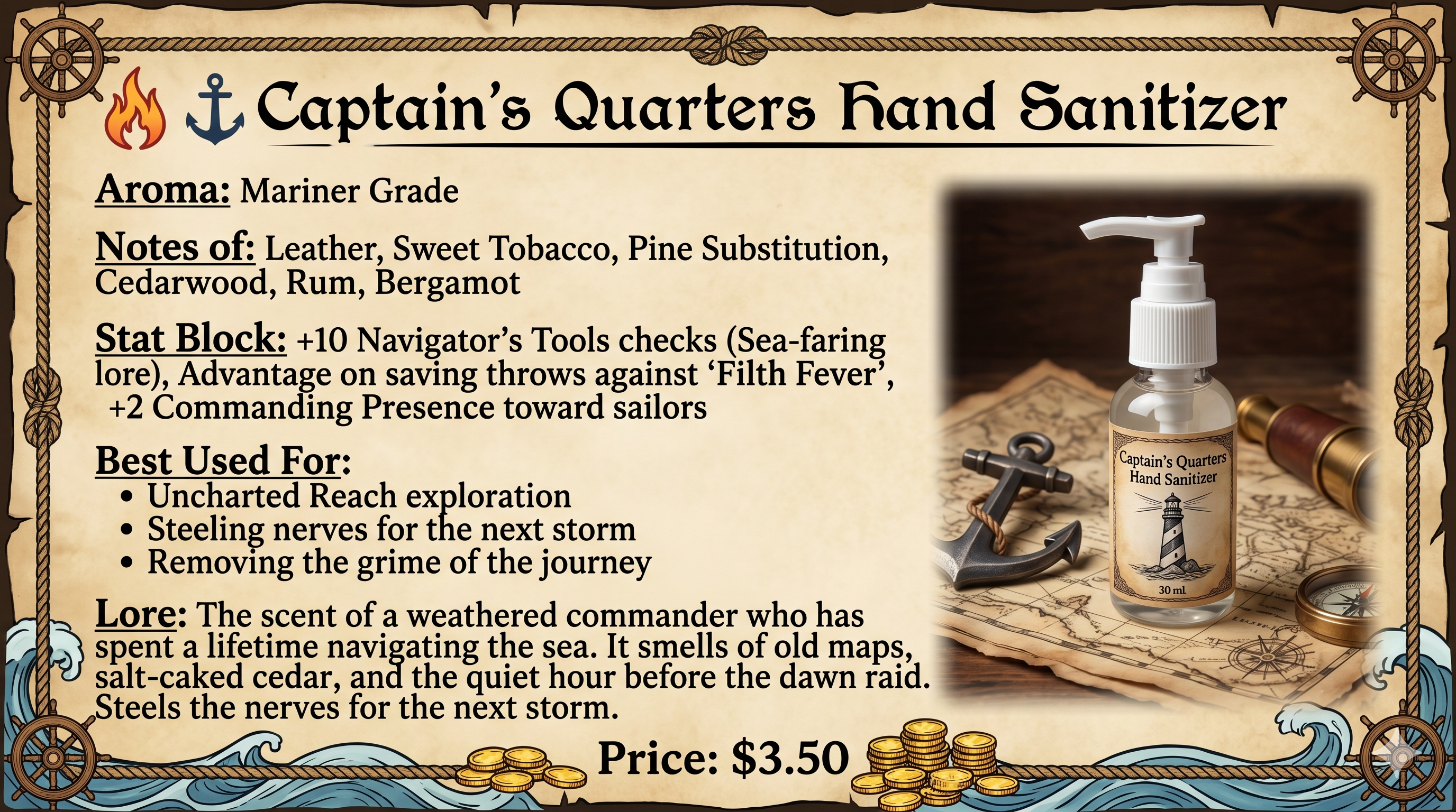The Captain's Quarters Hand Sanitizer