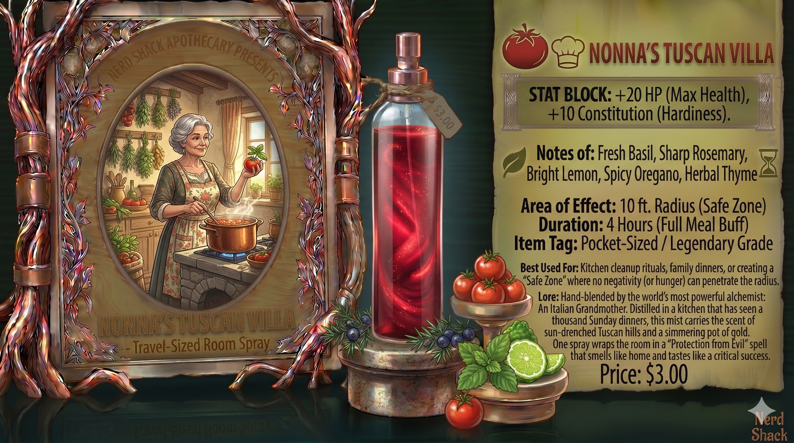 🍅 Nonna's Tuscan Villa (Travel-Sized Room Spray)