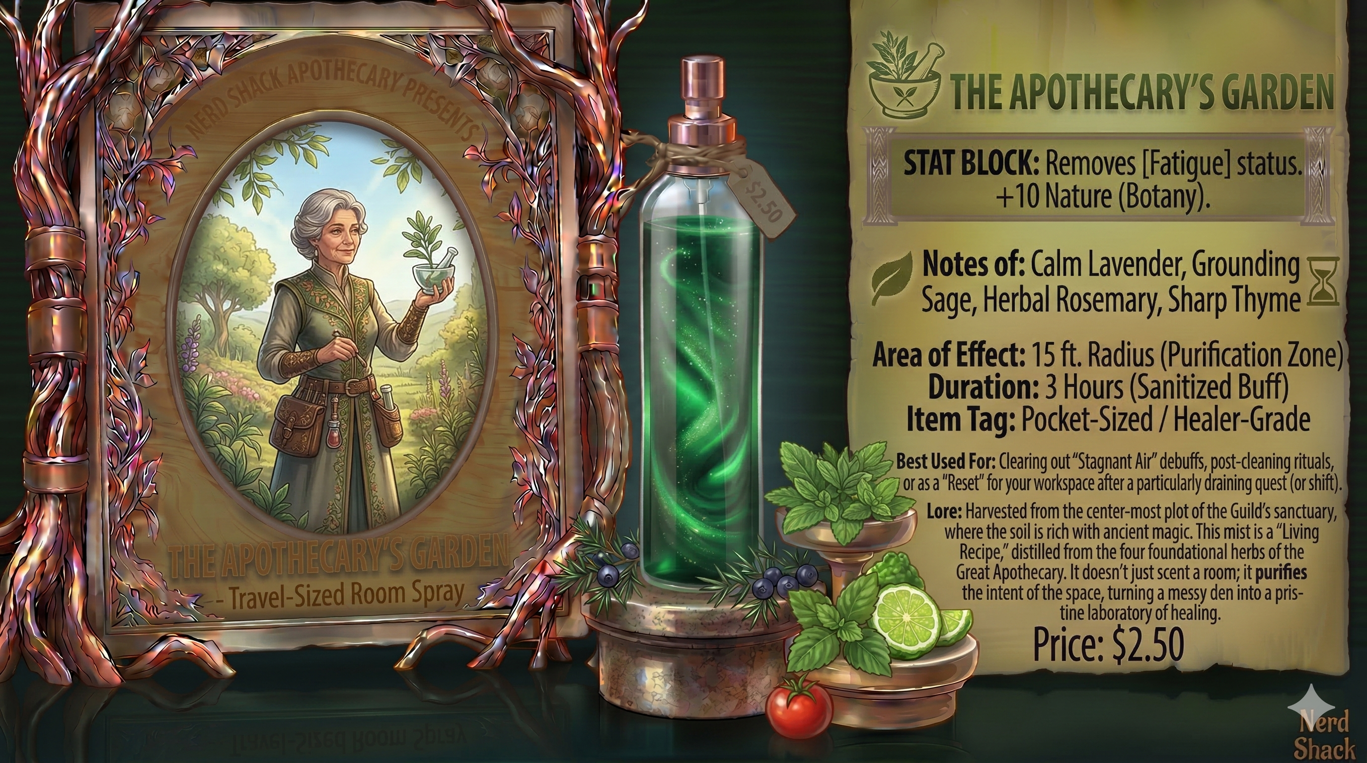 🌿 The Apothecary’s Garden (Travel-Sized Room Spray)