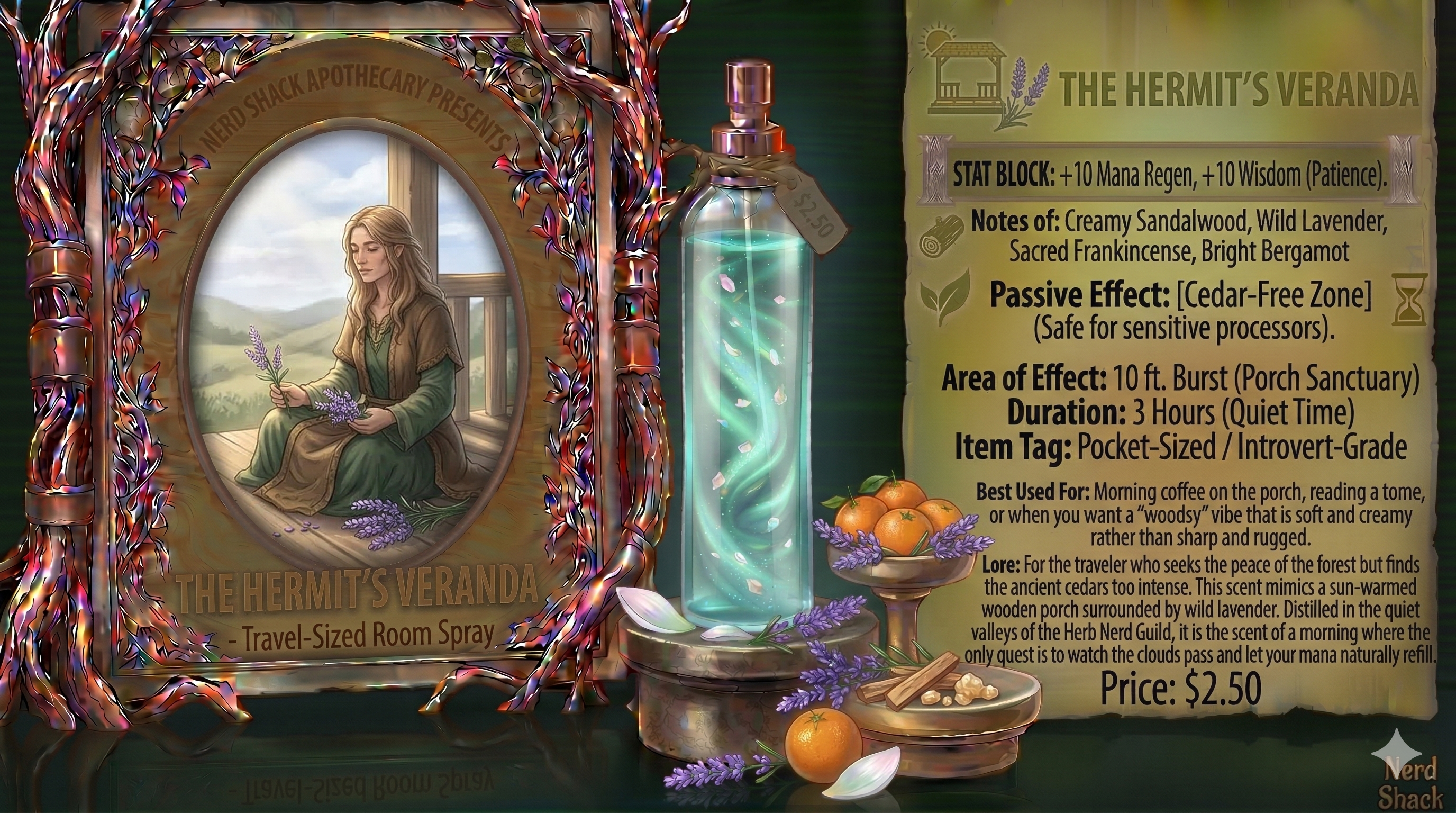 🏡 The Hermit's Veranda (Travel-Sized Room Spray)