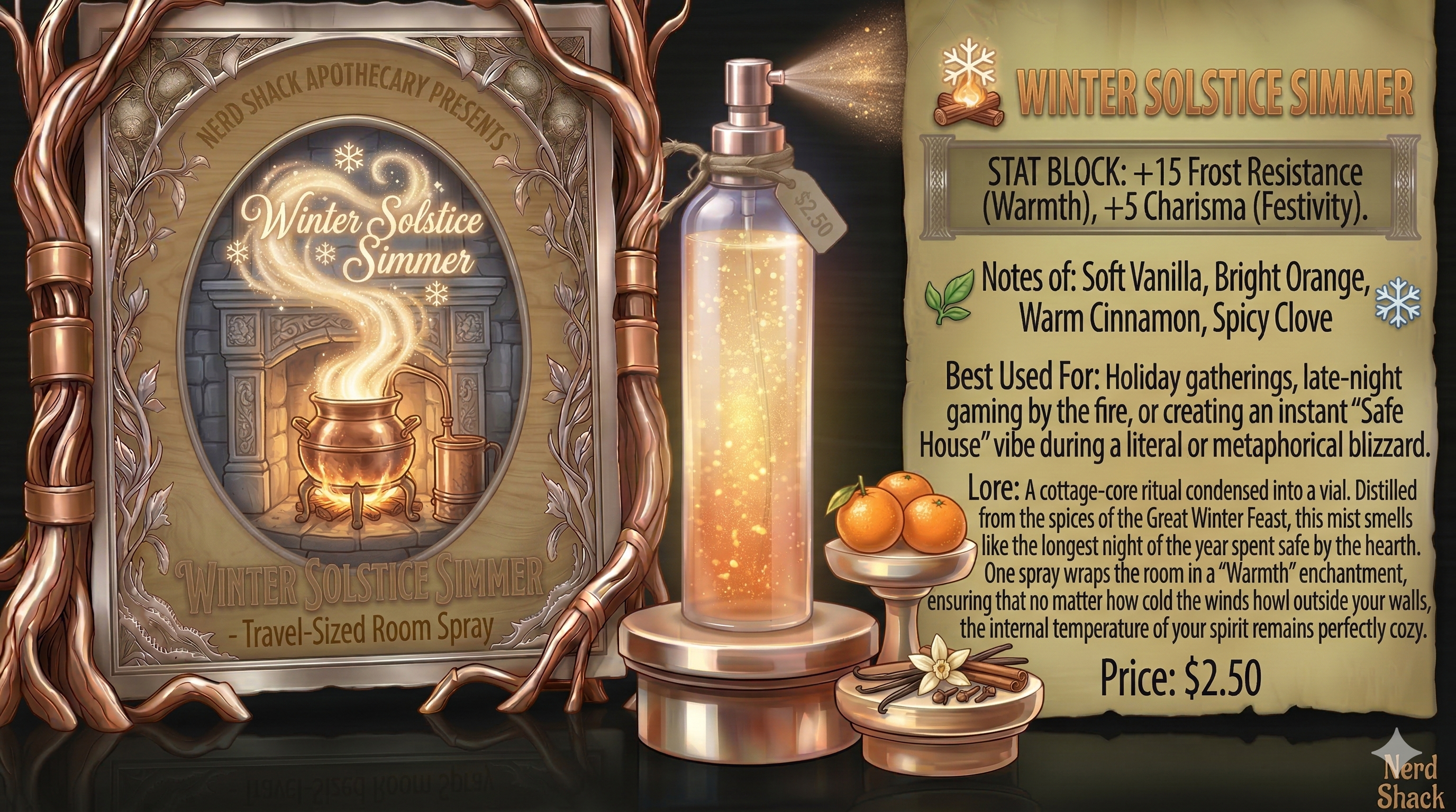 ❄️ Winter Solstice Simmer (Travel-Sized Room Spray)