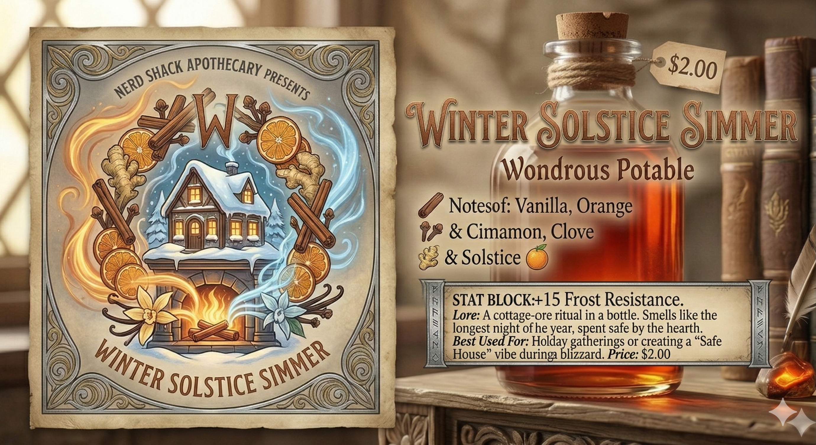 Winter Solstice Simmer Hand Sanitizer - 30 mL